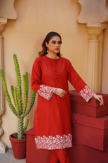 Sajni - Satrangi (2 Piece) - Embroidered Lawn Shirt & Trouser