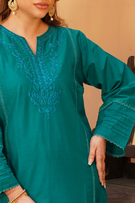 Sajni - Rang e haya (2 Piece) - Embroidered Lawn Shirt & Trouser