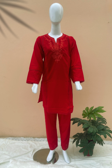 Sajni - Rang e haya (2 Piece) - Embroidered Lawn Shirt & Trouser