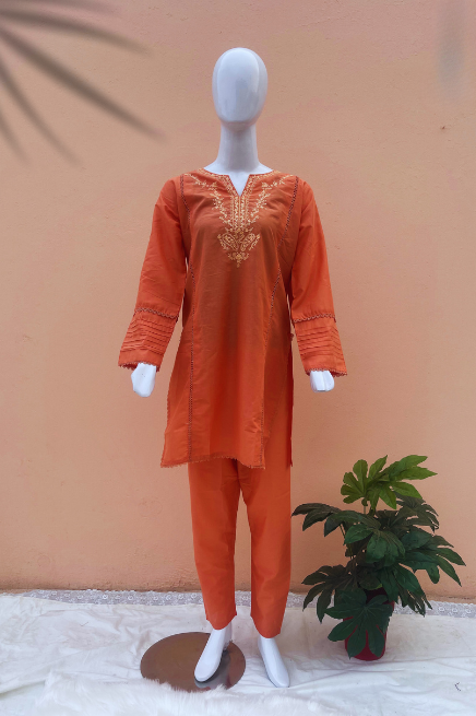 Sajni - Rang e haya (2 Piece) - Embroidered Lawn Shirt & Trouser