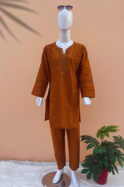 Sajni - Rang e haya (2 Piece) - Embroidered Lawn Shirt & Trouser