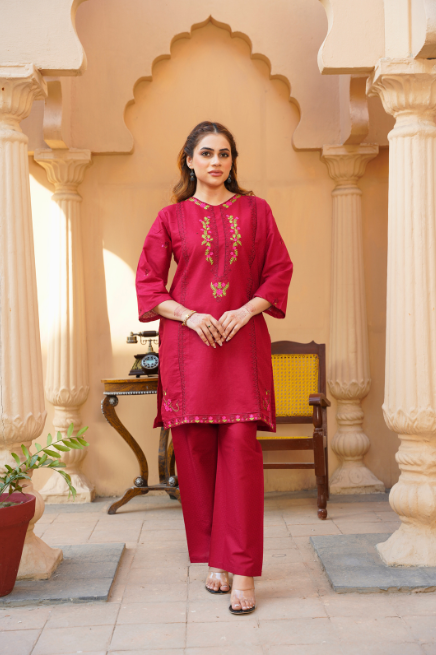 Sajni - Sehar (2 Piece) - Embroidered Jacquard Shirt & Trouser