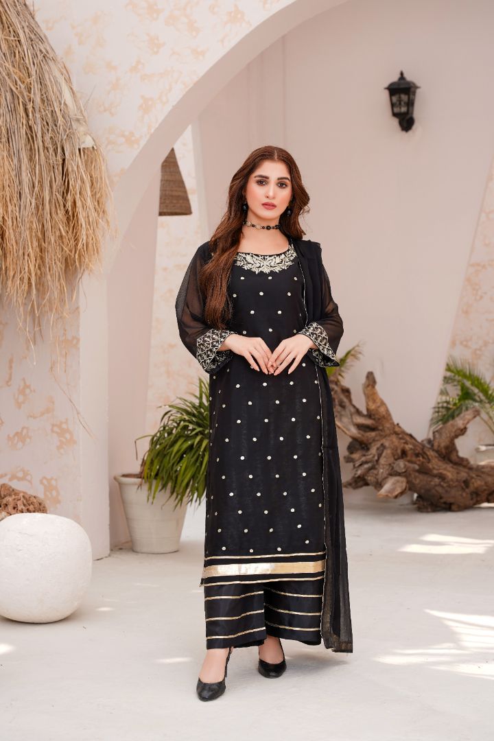 Heer (3 Piece) - Chiffon Shirt & Dupatta with Trouser