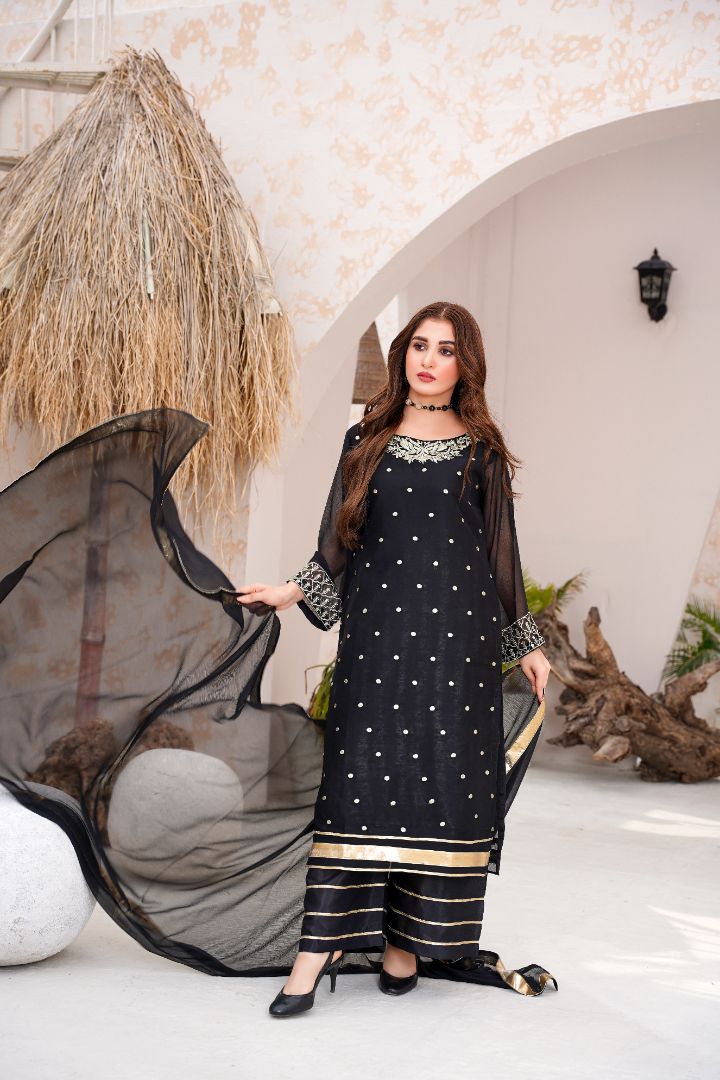 Heer (3 Piece) - Chiffon Shirt & Dupatta with Trouser