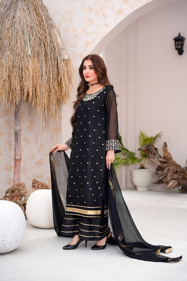 Heer (3 Piece) - Chiffon Shirt & Dupatta with Trouser