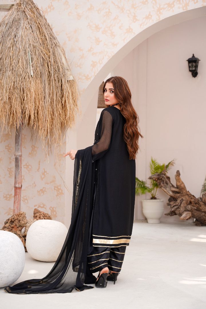 Heer (3 Piece) - Chiffon Shirt & Dupatta with Trouser