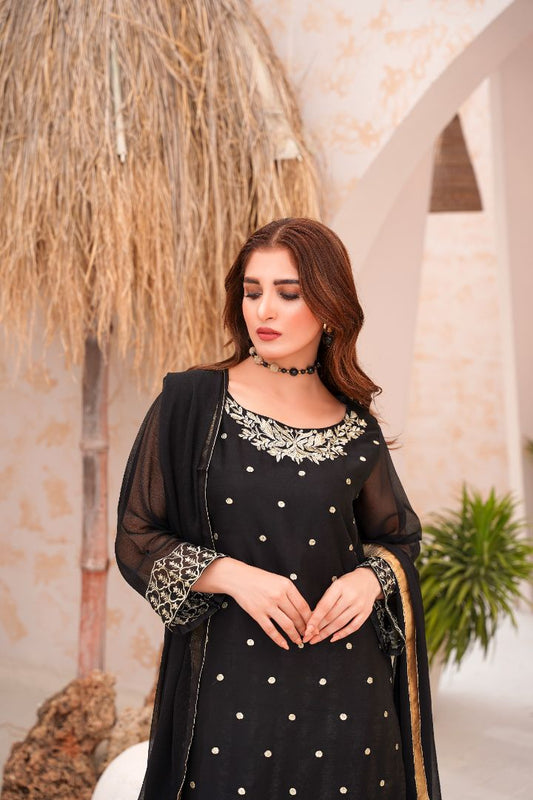 Heer (3 Piece) - Chiffon Shirt & Dupatta with Trouser