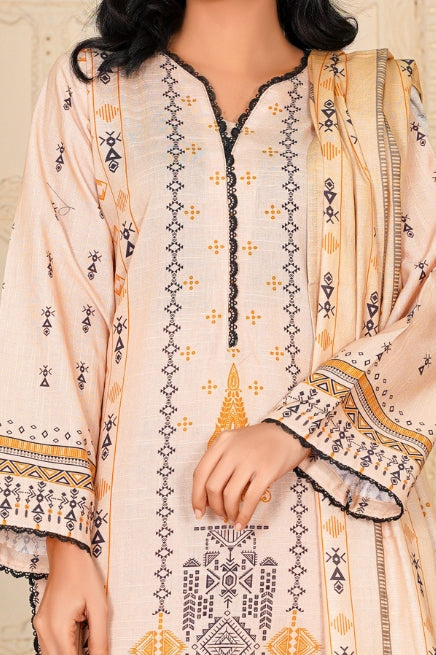 Minal (3 Piece) - Printed Khaddar Shirt, Trouser & Duppatta